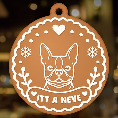 Karácsonyfadísz – Boston terrier