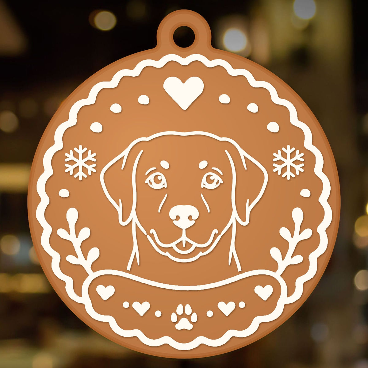 Karácsonyfadísz – Labrador retriever, név nélkül